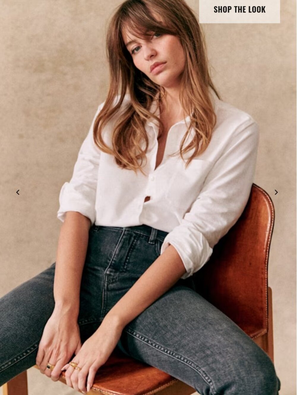 Sezane - Tomboy Button Down Shirt - White - Size 38 - Picture 2 of 11